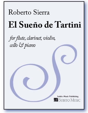El Sueño de Tartini for flute, clarinet, violin, cello & piano