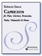 Caprichos for Flute, Clarinet, Percussion, Violin, Violoncello & Piano