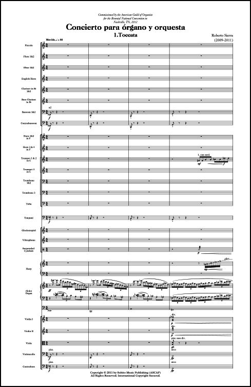 Concierto para Órgano y Orquesta Concerto for Organ