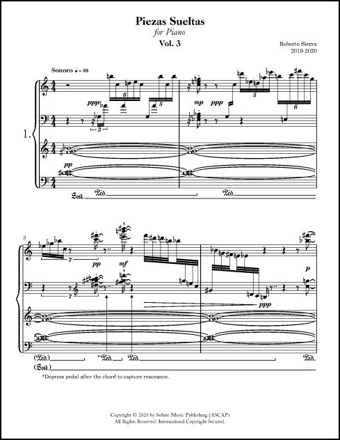 Piezas Sueltas (Vol. 3) for Piano - Click Image to Close