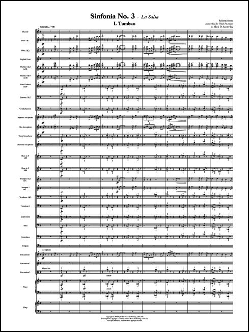 Sinfonía No. 3, La Salsa transcribed for wind ensemble by Mark Scatterday - Click Image to Close