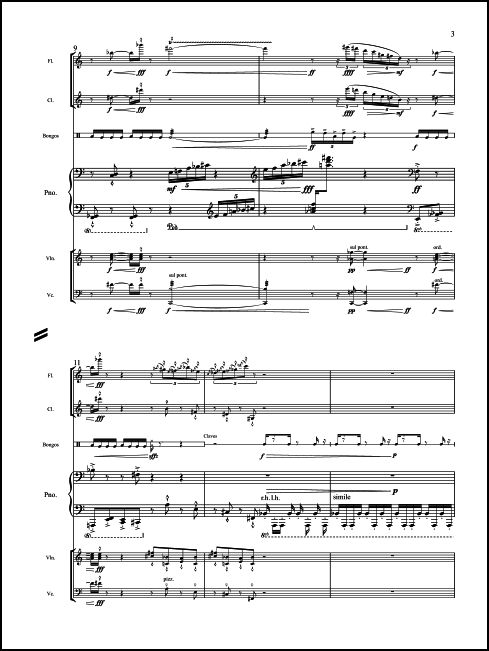 Near to the End for Narrator, Flute/Piccolo, Clarinet, Piano, Violin, Violoncello & Percussion - Click Image to Close