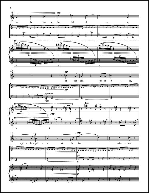 Variaciones de Soledad y Esperanza for Soprano, Violin, Violoncello & Piano - Click Image to Close
