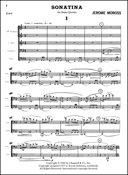 Sonatina for Brass Quintet - Click Image to Close