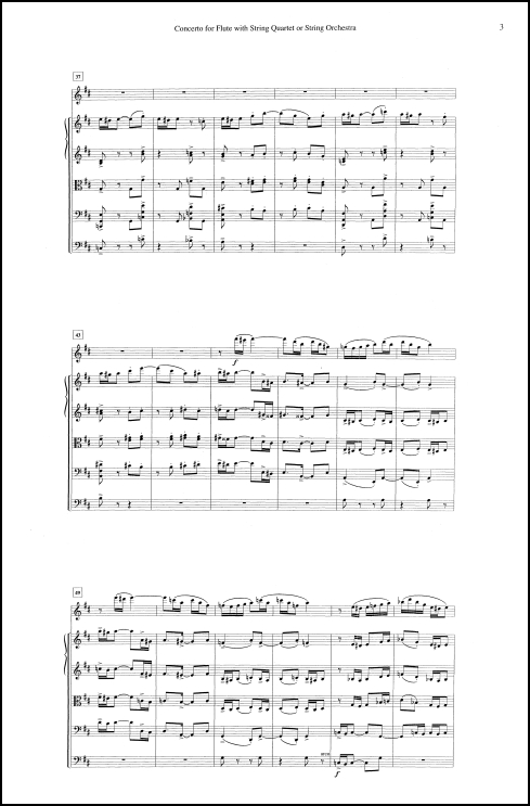 Concerto for Flute & String Orchestra (or String Quartet) piano reduction