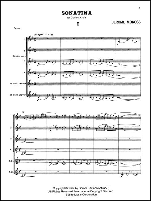 Sonatina for Clarinet Choir - Click Image to Close