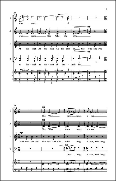 She Who Continues for SATB Chorus, a cappella - Click Image to Close