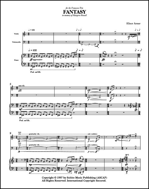 Fantasy for Violin, Violoncello & Piano