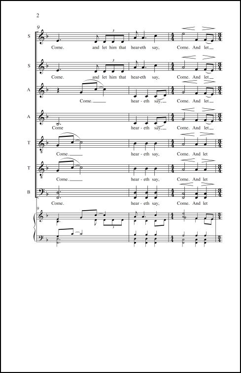 Four Sacred Motets: 4. The Spirit and the Bride for SATB (divisi) chorus, a cappella - Click Image to Close