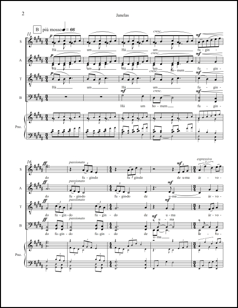 Janelas for SATB chorus, a cappella - Click Image to Close