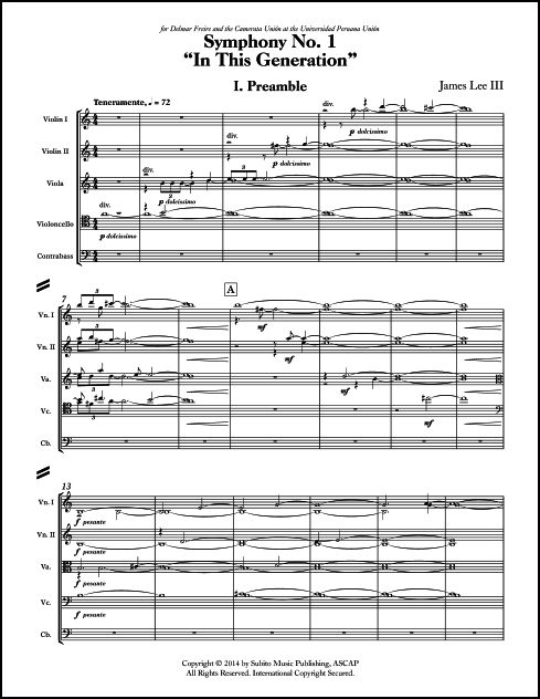 Symphony No. 1 "In This Generation" for String Orchestra - Click Image to Close