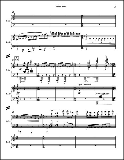 Concerto for Piano & Wind Ensemble (Morgan Reflections) Piano solo with reduction - Click Image to Close