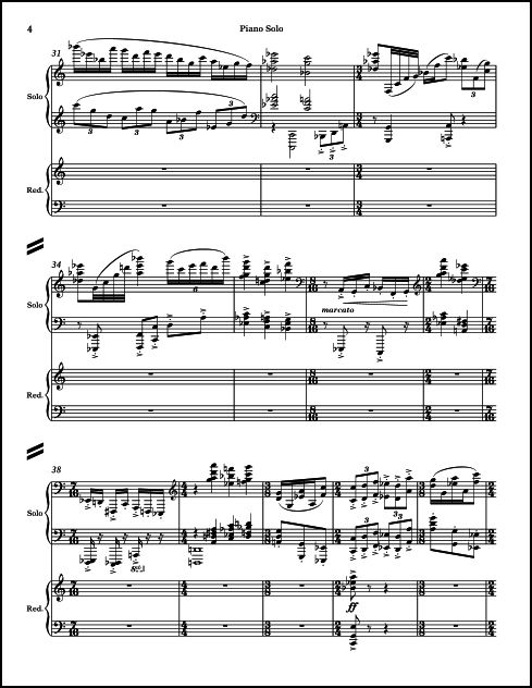 Concerto for Piano & Wind Ensemble (Morgan Reflections) Piano solo with reduction - Click Image to Close