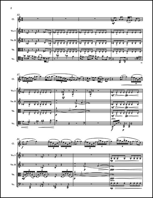 Quintet for Clarinet & String Quartet - Click Image to Close