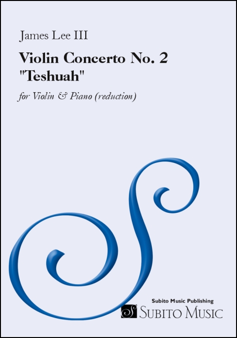 Violin Concerto No. 2 "Teshuah" for Violin & Orchestra (piano reduction score) - Click Image to Close