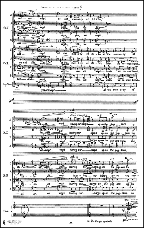 Lamentations for soloists, chorus, percussion & piano - Click Image to Close