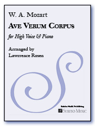 Ave Verum Corpus for High Voice & Piano