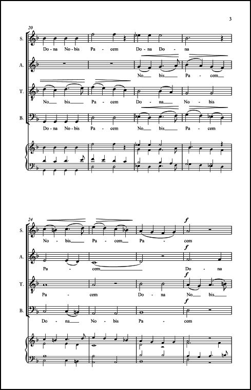 Dona Nobis Pacem for SATB Chorus, a cappella - Click Image to Close