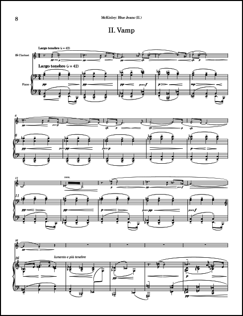 Blue Jeans for Clarinet & Piano - Click Image to Close