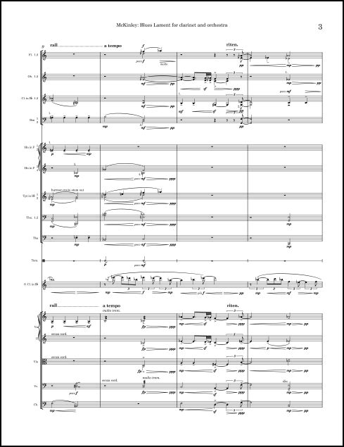Blues Lament for Clarinet & Orchestra - Click Image to Close