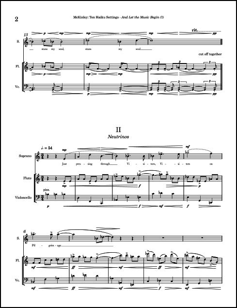 Ten Haiku Settings for Soprano, Flute, Violin & Violoncello - Click Image to Close