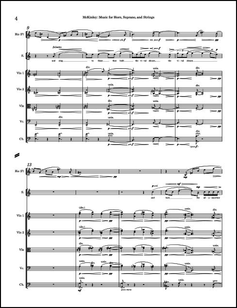 Music for Soprano, Horn & Strings for Soprano, Horn in F & Strings - Click Image to Close