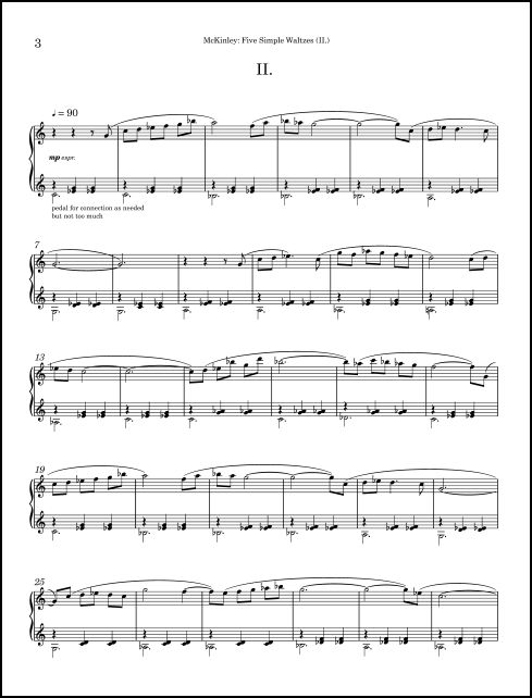 Five Simple Waltzes for Piano