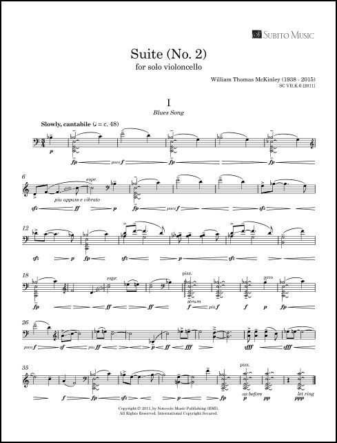Suite (No. 2) for Solo Violoncello