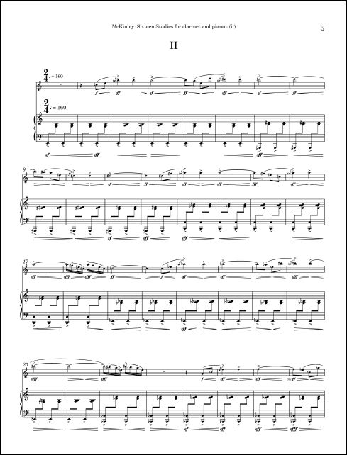 16 Studies for Clarinet & Piano - Click Image to Close
