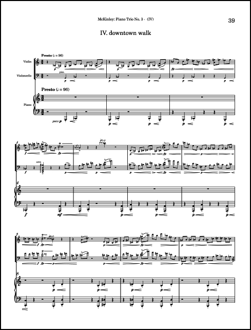 Piano Trio No. 3 for Violin, Violoncello & Piano