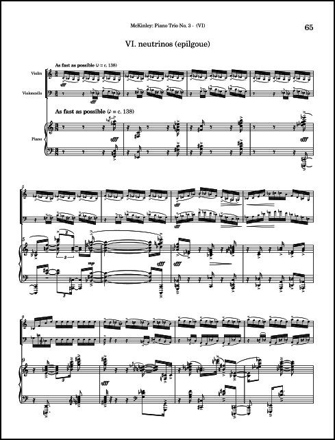 Piano Trio No. 3 for Violin, Violoncello & Piano