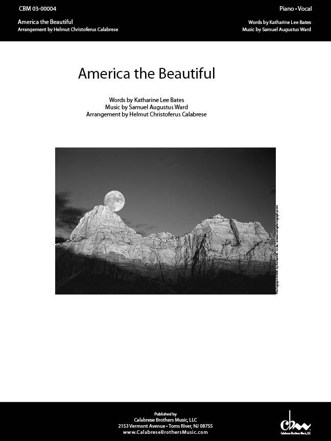 America The Beautiful for Voice & Piano