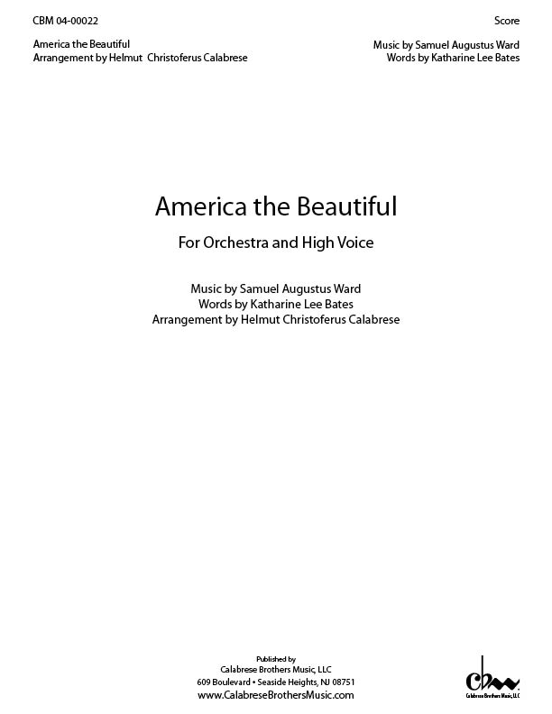 America The Beautiful for Voice & Orchestra