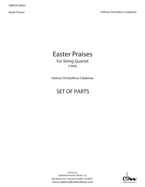 Easter Praises for String Quartet