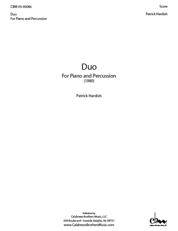 Duo for Piano and Percussion for Piano & Percussion (multi - X,V, perc)