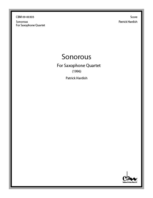 Sonorous for SATB Saxophone Quartet