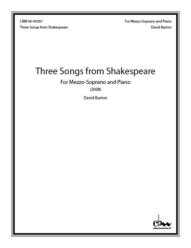 Three Songs from Shakespeare for Mezzo-Soprano & Piano