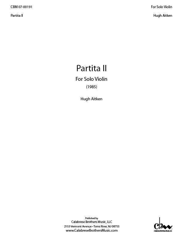 Partita II for Violin