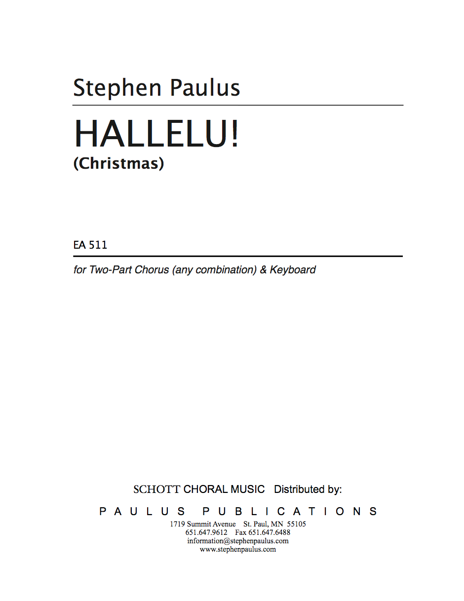 Hallelu! for 2-Part Chorus (any voicing) & Keyboard