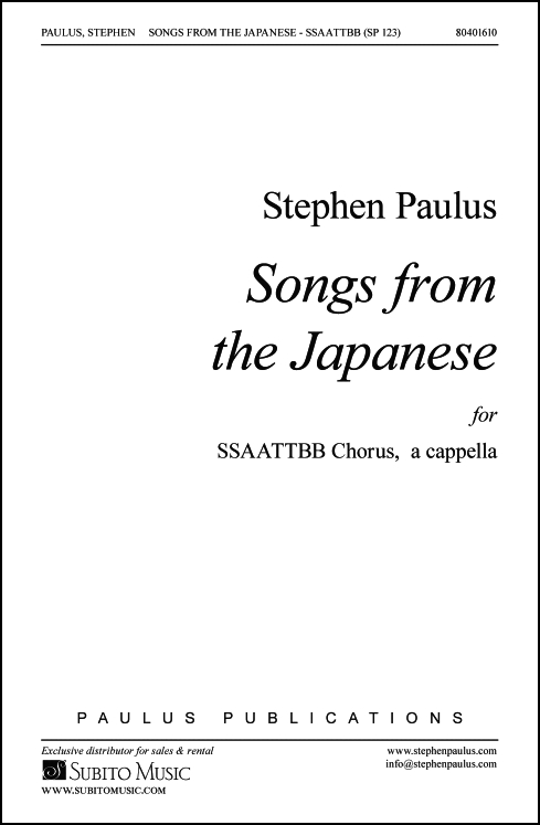 Songs from the Japanese for SATB Chorus, a cappella - Click Image to Close