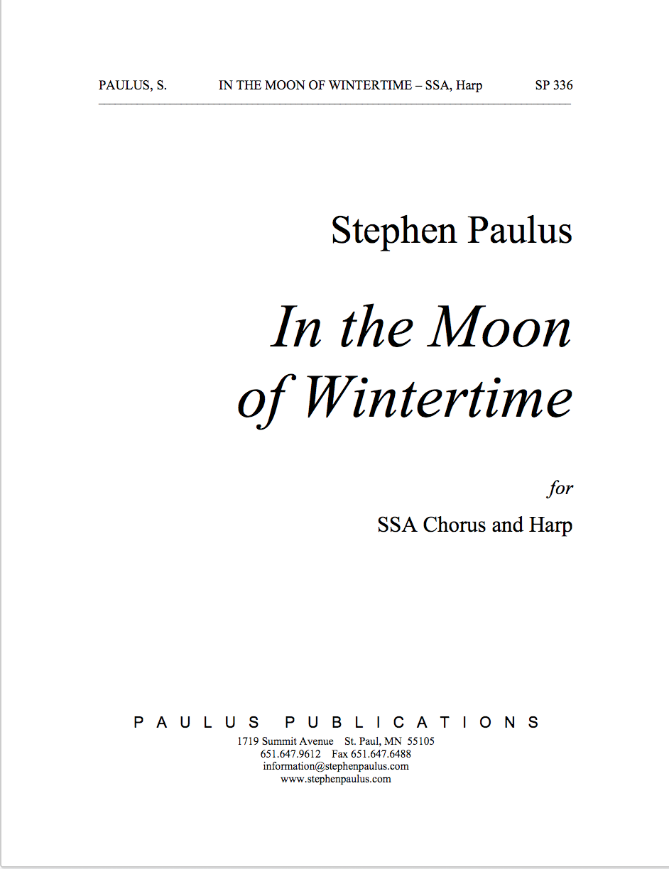 In the Moon of Wintertime for SSA Chorus & Harp - Click Image to Close