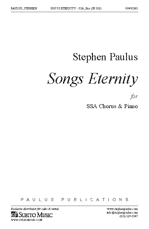 Songs Eternity for SSA Chorus & Piano