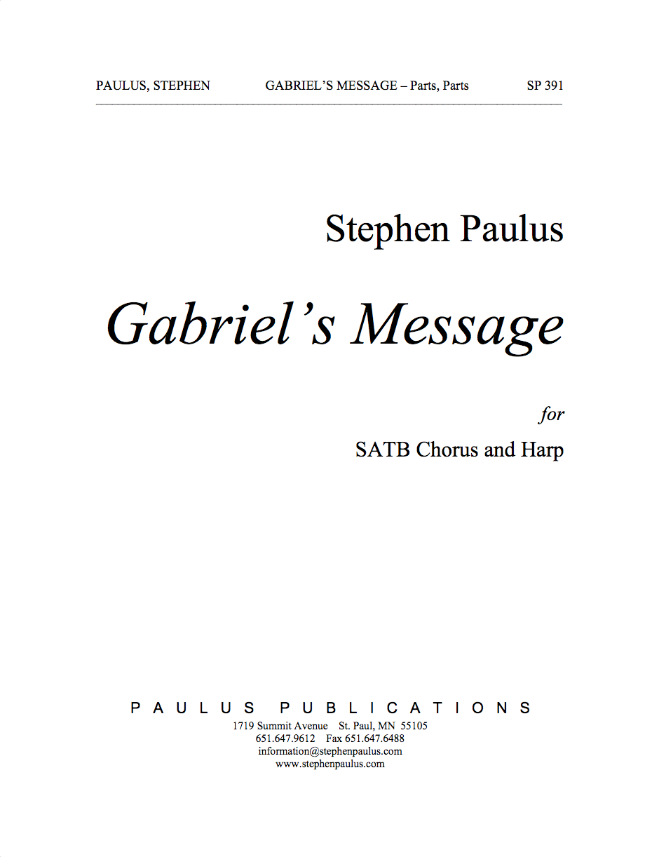 Gabriel’s Message for SSAATTBB Chorus & Harp