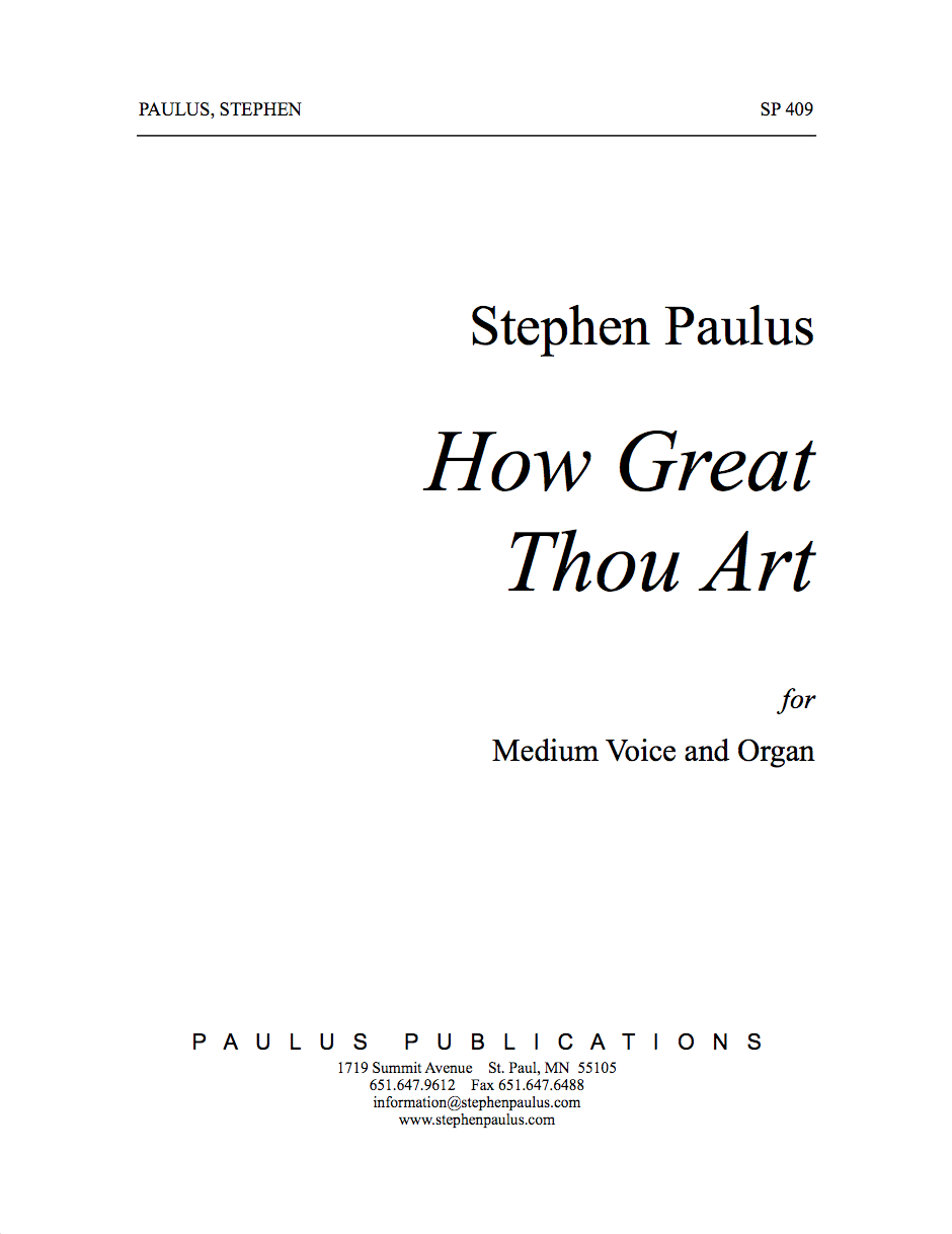 How Great Thou Art for Solo Voice & Organ