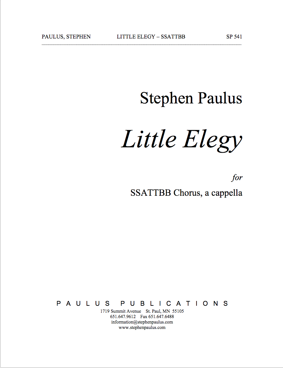 Little Elegy for SSATTBB Chorus, a cappella