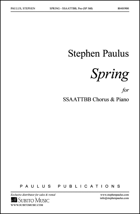 Spring for SSAATTBB Chorus & Piano - Click Image to Close