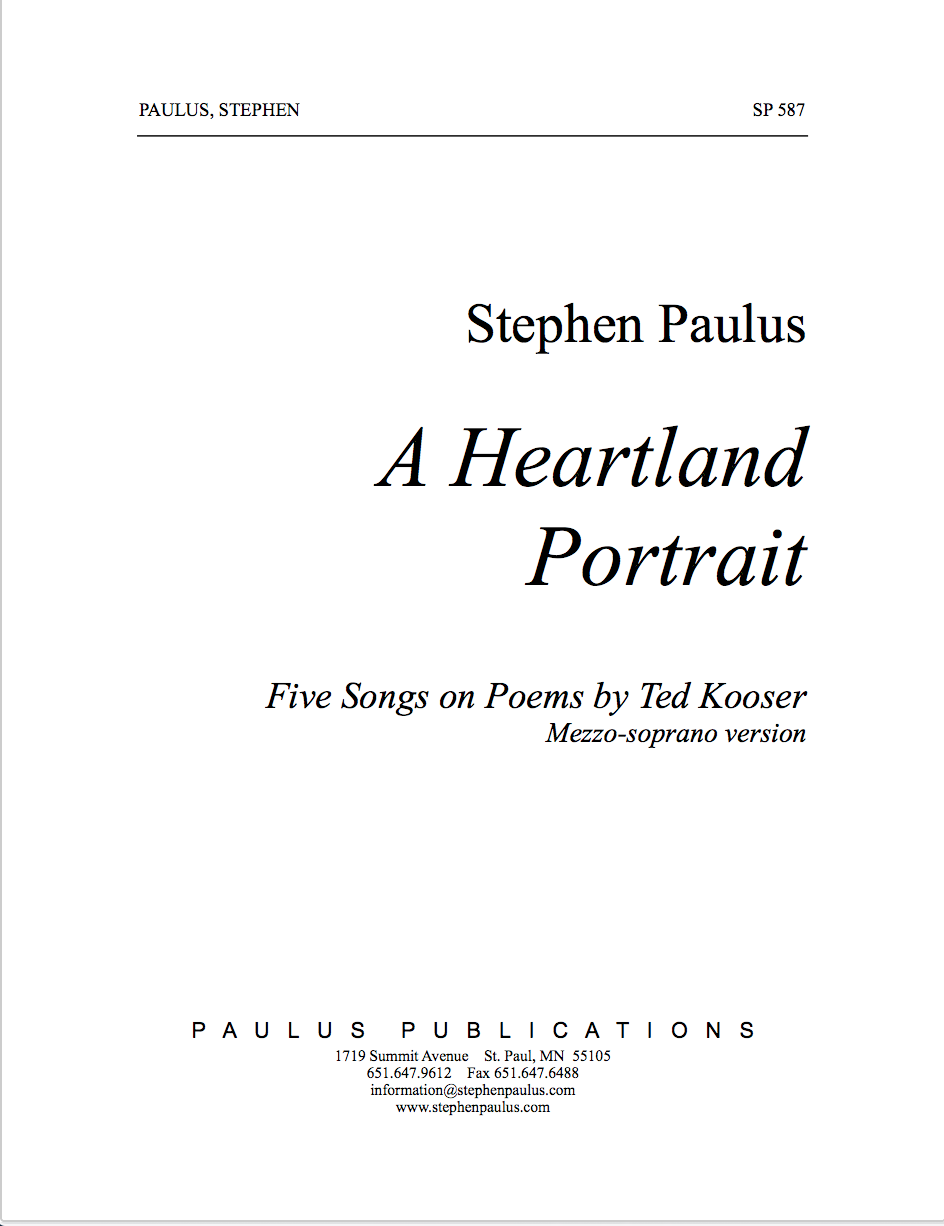 Heartland Portrait, A for Mezzo-Soprano (medium voice, treble clef) & Piano