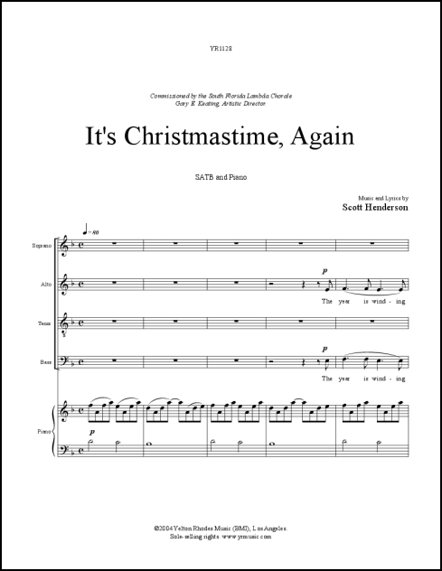 It's Christmastime, Again for SATB & piano