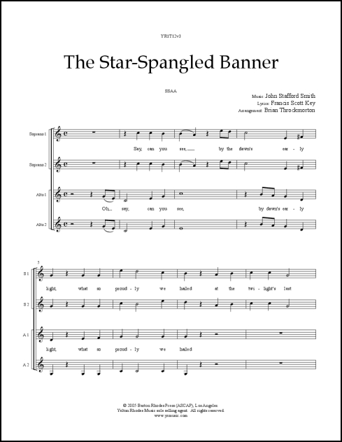 Star-Spangled Banner, The for SSAA, a cappella