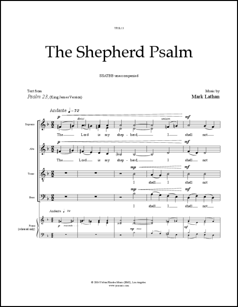 The Shepherd Psalm for SSATBB